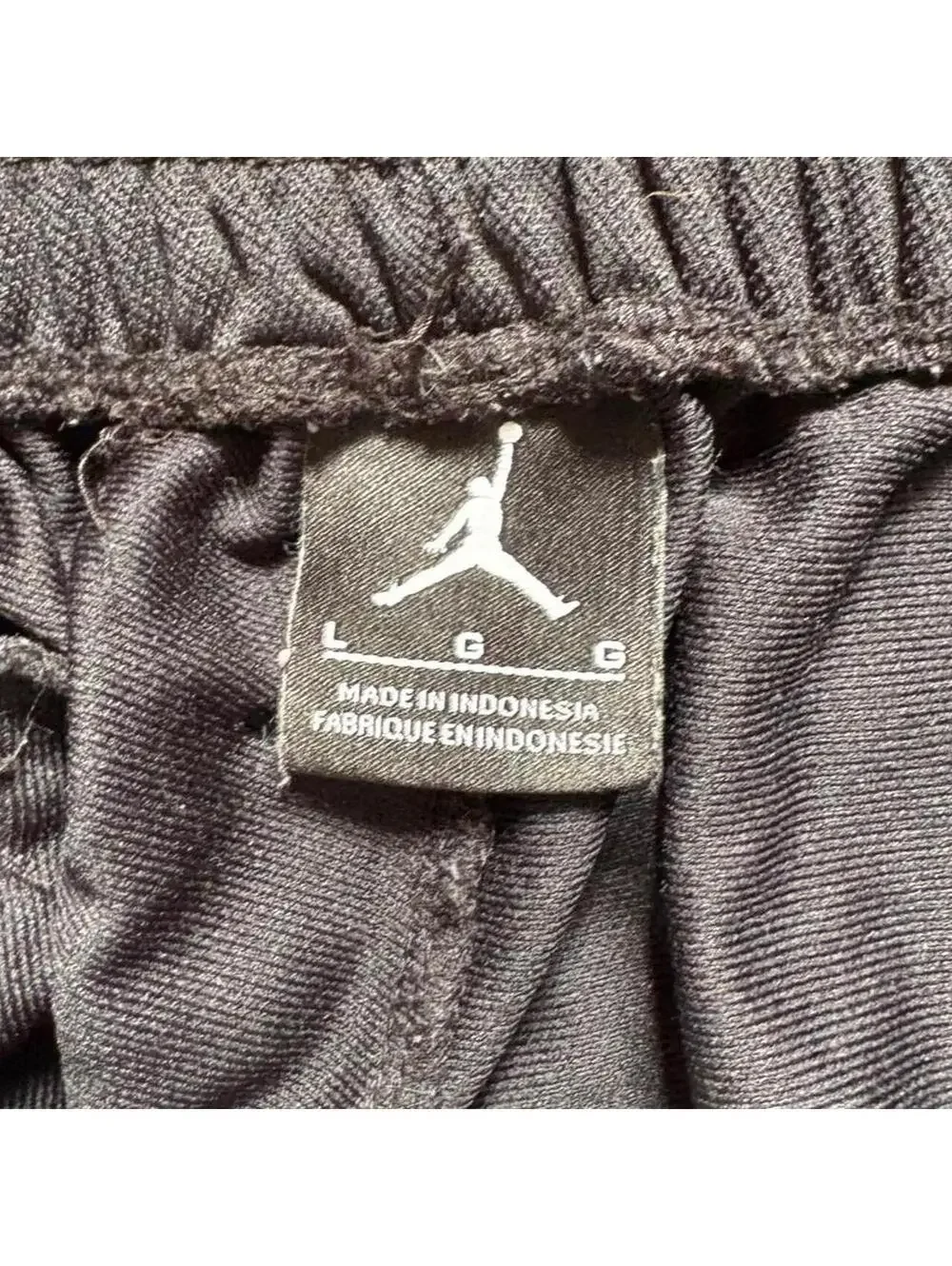 Fire Air Jordan black wide leg sweatpants with white side stripes